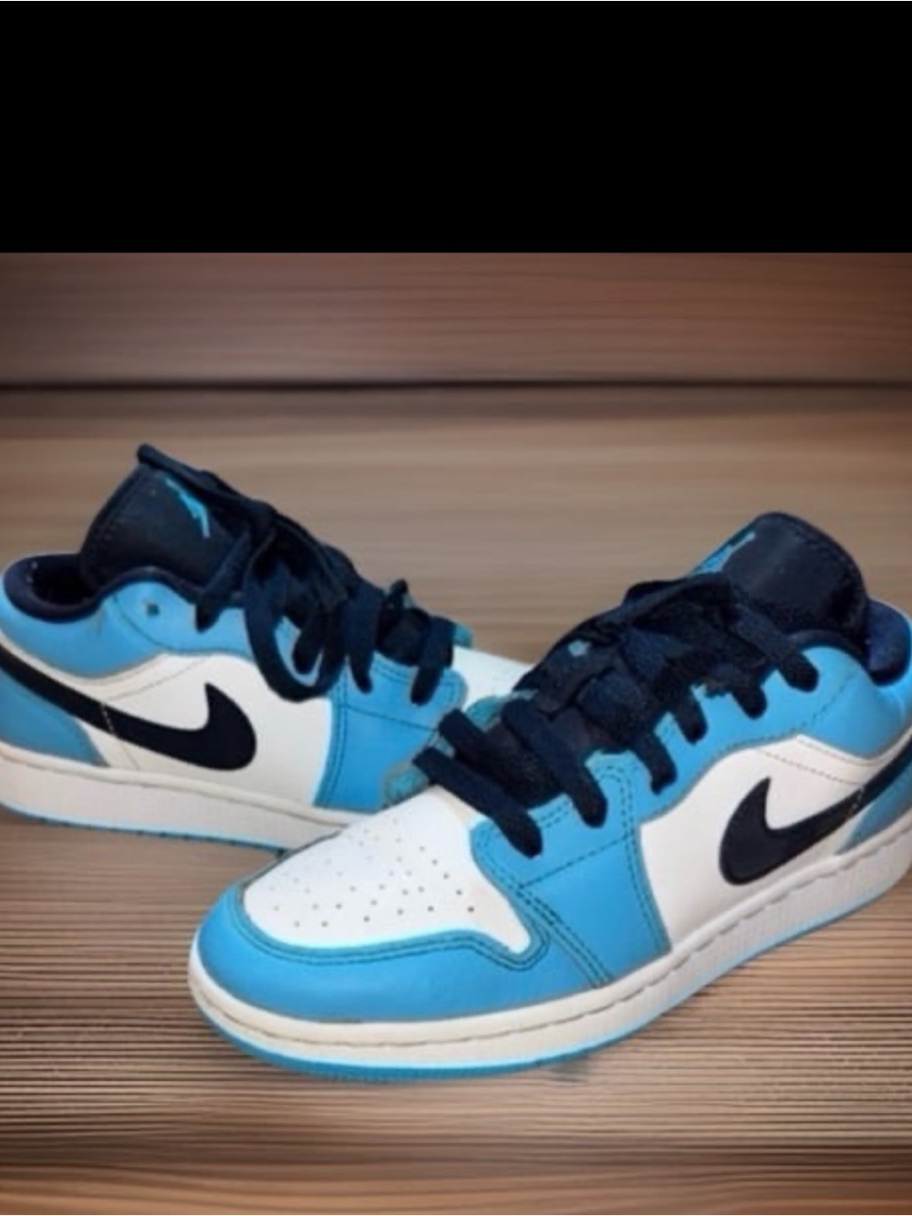 Nike Air Jordan 1 Low 'UNC' Sneakers, big boy size 4Y